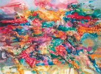 “Движение. Табун”.  Бум., акварель, 60х10, 2000