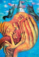 «Покаяние II». Бум., акв., 75х60,  1991
