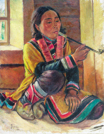 Гусак Г.В. Нюра Килендзюга – художница. 1935. Холст, масло