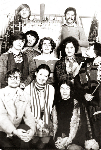Со студентами худграфа. 1978
