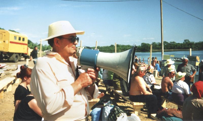 Репетиция представления на воде к 60-летию г. Лесозаводска.1998