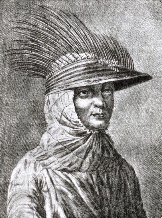 Мужчина с острова Уналашки. Рисунок из атласа Г. Сарычева. 1802