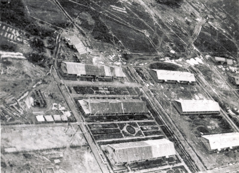 Вид строительной площадки города с самолета. 1934 