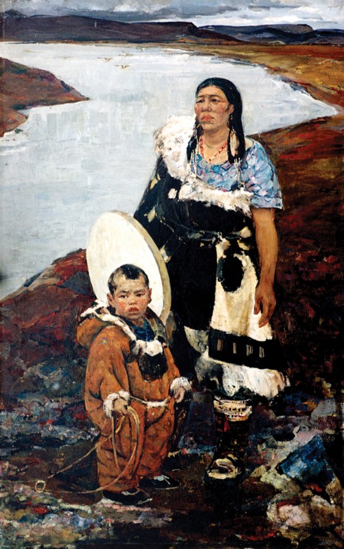 Ионченков И.А.  (1933–1996). «Мать Севера». Х.,м. 1969